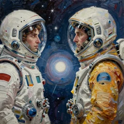 2 0 0 1 : a space odyssey, interstellar, inception, gravity, cinematic shot, still film, oil painting by jama jurabaev, extremely detailed, brush hard, artstation, for aaa game, high quality, brush stroke