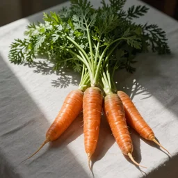 carrots on a table