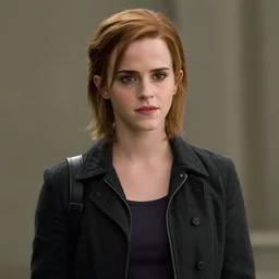 cinematic still of Emma Watson in the Matrix