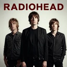 Album cover of Radiohead , realistic, photo studio, HDR, 8k, trending on artstation