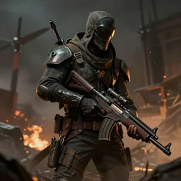 a Gun Cultist in the style of in the style of fallout/metro: 2033/mad-max concept art trending on artstation deviantart Pinterest detailed High Resolution HD 8k