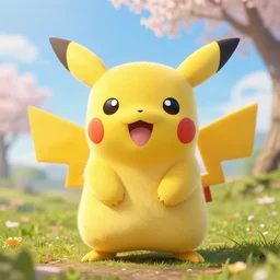 real life pokemon, cute!!!, adorable!!!, chunky!!!, fluffy!!!, happy!!!, cheeky!!!, mischievous!!!, ultra realistic!!!, spring time, clear weather, golden hour, sharp focus