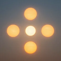 Sky with three suns