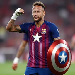 Neymar Jr is captain america