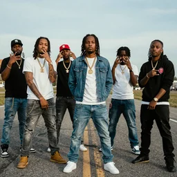 still from Atlanta rap artist music video, group of people wild