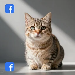 look at my cute cat, facebook, photograph, realistic