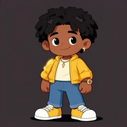 african american kawai character