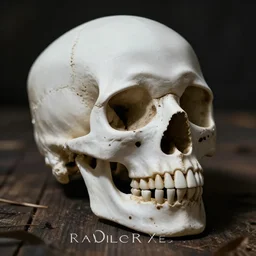 Book cover with a white skull on it