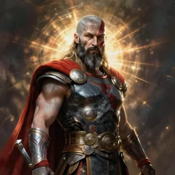 Portrait of Kratos as Thor by greg rutkowski