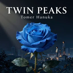 Twin Peaks book cover artwork by Tomer Hanuka, Rendering a blue rose, Michael Whelan, Patryk Hardziej,  Makoto Shinkai and thomas kinkade, by Gregory Crewdson