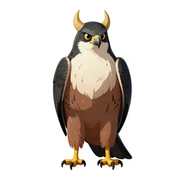 super villain boss inspired on a peregrine hawk, full body, digital art, cgsociety, hqartstation