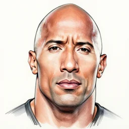 real dwayne johnson!!!jim lee!!! flat ink colored sketch by jim lee face close up headshot  in the style of jim lee, x-men superhero comic book character by jim lee