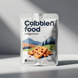 a package of cyber food, product photo,