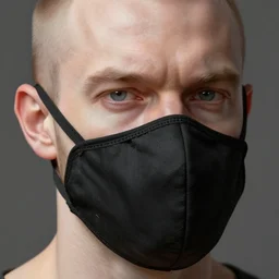 white man with black fabric half mask, highly detailed face!!!, true anatomy!, extremely detailed!, digital painting, unreal engine 5, art by tom bagshaw
