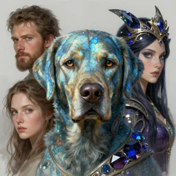 labradorite and obsidian empress, art by artgerm and greg rutkowski and magali villeneuve, fantasy, portrait, highly detailed, headshot, digital painting, trending on artstation, concept art, sharp focus, illustration