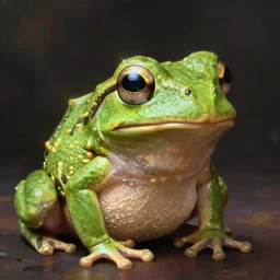 cute frog portrait