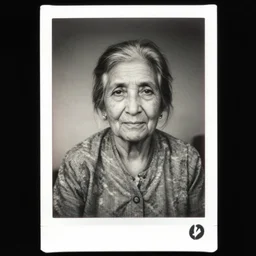 holga photo sample of an old woman