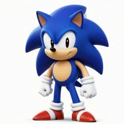 Sonic in the style of Yuji Uekawa, digital art, airbrush, cel shaded
