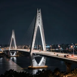 night scene future bridge by arai yoshimune