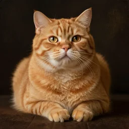 fat orange tabby cat by leonardo davinci