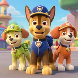 photorealistic live action paw patrol
