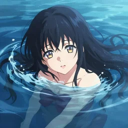 beautiful anime water, caustic lighting, pixiv trending