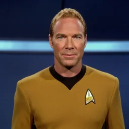 screenshot of Louis de Funes as Jean-Luc Picard in Star Trek TNG (1987)