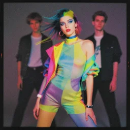 ( ( dither ) ), editorial photo portrait of a vaporwave bauhaus fashion goddess, colorful modern, mads berg, karolis strautniekas, christopher balaskas, fine texture, dynamic composition, detailed, matte print, dynamic perspective, muted color, lomography, ( ( risograph ) ), rich grainy texture, centered