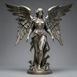 extremely realistic cyberpunk archangel, rococo statue, studio photo, photorealistic, highly detailed, magick, technology, sigils, circuitry, royo, rutkowski,