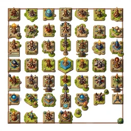 isometric tileset pack for magic resource gathering game, png