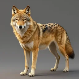 bipedal golden wolf, highly detailed, deep focus, elegant, digital painting, smooth, sharp focus, illustration, ultra realistic, 8 k, art by wlop