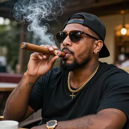 a popular. tiktok of god smoking a cuban cigar