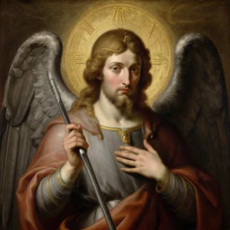 saint michael the angel, guarding the world from evil. highly detailed painting by gaston bussiere, greg rutkowski 8 k, detailed face, heavily detailed, wonderful masterpiece