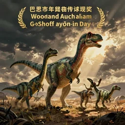illustration of dinosaurs if they evolved as humanoids
