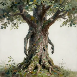 hyperdetailed oil portrait of a anthropomorphic tree creature. by greg rutkowski, highly detailed, digital painting, artstation, smooth, sharp focus illustration, artstation hq. intricate, elegant. art by wlop and artgerm and greg rutkowski, alphonse mucha, medium shot. dan mumford, tomokazu matsuyama, takato yamamoto