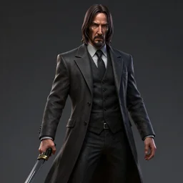 highly detailed league of legends character render John Wick