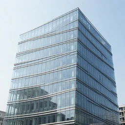 building made from transparent glass