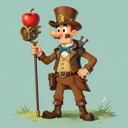 a steampunk hale appleman in the style of jules verne