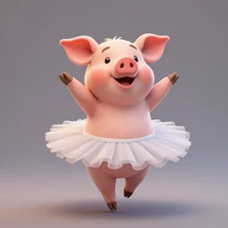 pig dressed in a tutu dance by greg rutkowski and thomas kinkade, trending on artstation, 3 d render octane