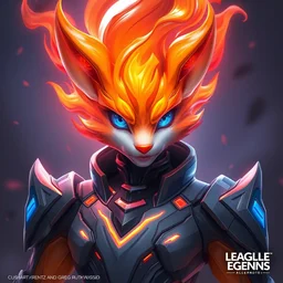 a league of legends concept art of an anthropomorphic flame in a futuristic cybersuit, blue eyes, art by cushart krentz and greg rutkowski, elegant, sharp focus, morandi color scheme, illustration, high quality, digital art, hyperrealism, octane render, commission art