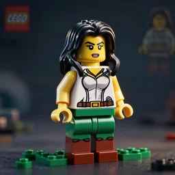 set of lego of she hulk attorney, cinematic and dramatic lighting