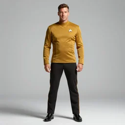 full body digital portrait of bodybuilder captain jean - luc picard, starfleet uniform, smooth, elegant, sharp focus, highly detailed