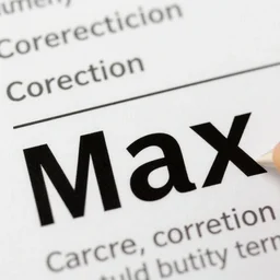 Text Max with text correction, photorealistic, detailed
