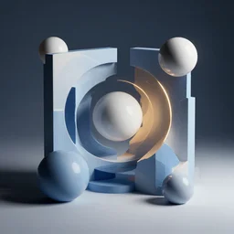a geometric set, space based, time travel