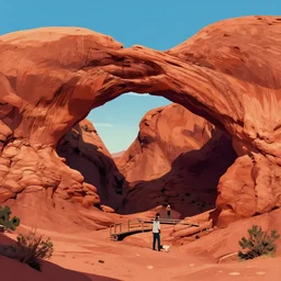 ukiyo - e artwork of arches national park