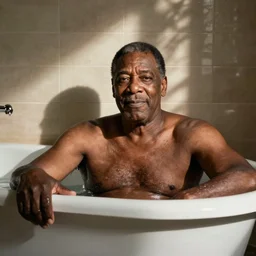 bill cosby in a bathtub