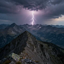 realistic view from a mountaintop, high mountains, alps, pyranees, digital painting, 4 k, wallpaper, realistic lightning