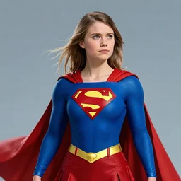 greta thunberg as supergirl, detailed digital art, trending on Artstation