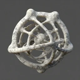 a render of a 3 d organic structure, astrolabium, astral plane, c 4 d, made of marble, by zhelong xu and ernst haeckel, hyper realistic, plain background, 8 k, trending on artstation