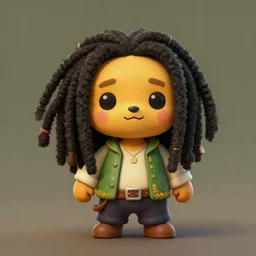 cute little anthropomorphic bob marley cute and adorable, pretty, beautiful, dnd character art portrait, matte fantasy painting, deviantart artstation, by jason felix by steve argyle by tyler jacobson by peter mohrbacher, cinema